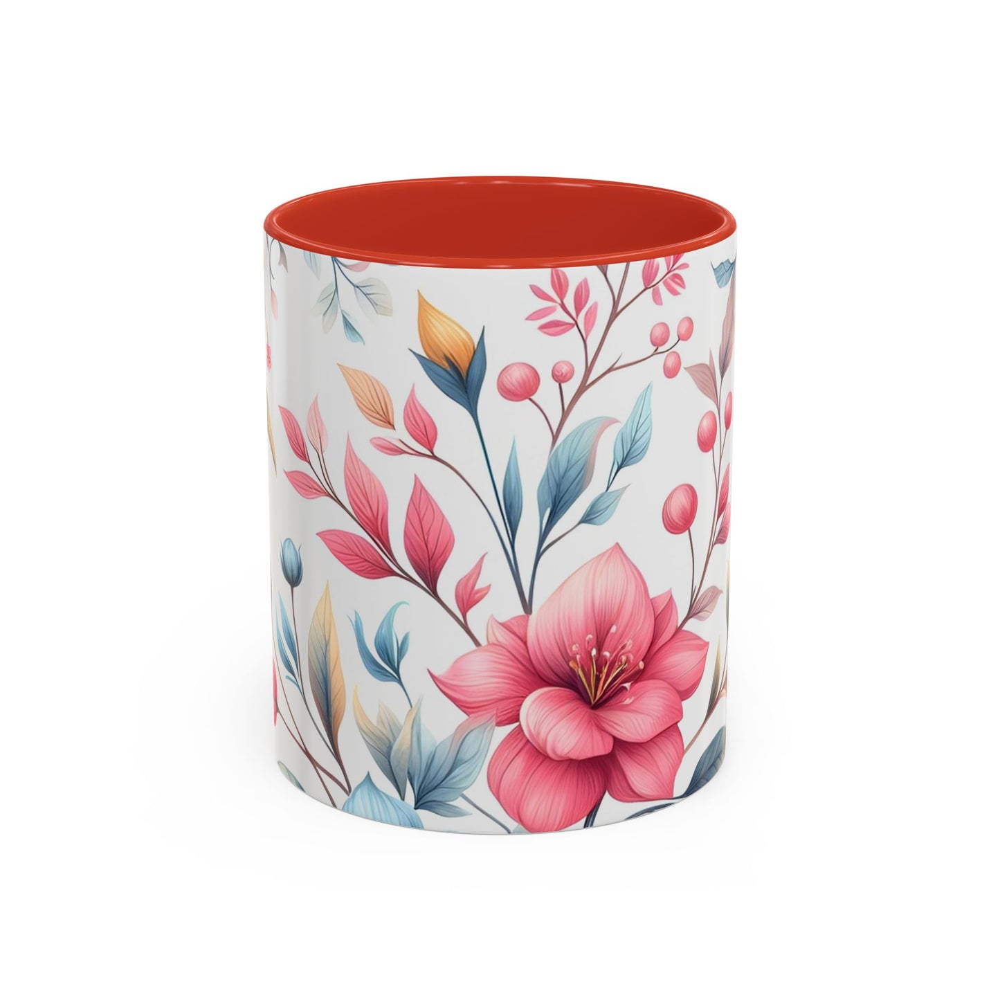 Floral Accent Coffee Mug - Perfect Gift for Tea Lovers, Home Decor, Kitchen Accessories, Mother's Day, Coffee Enthusiasts