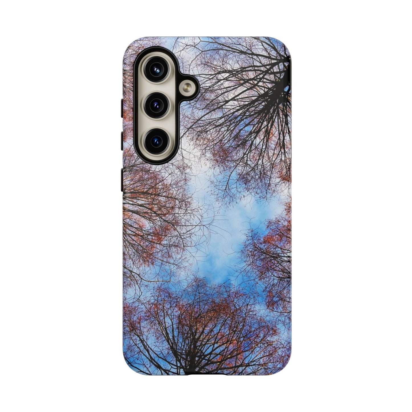 Skyward Trees Phone Case — Nature Forest Canopy Protective Tough Case
