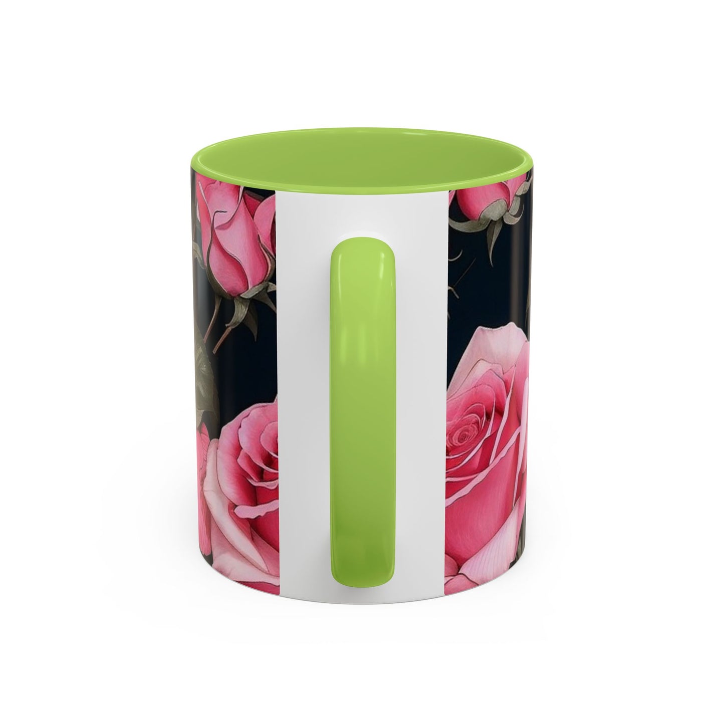 Floral Accent Coffee Mug, Gift for Her, Cute Floral Mug, Spring Decor, Coffee Lover Gift