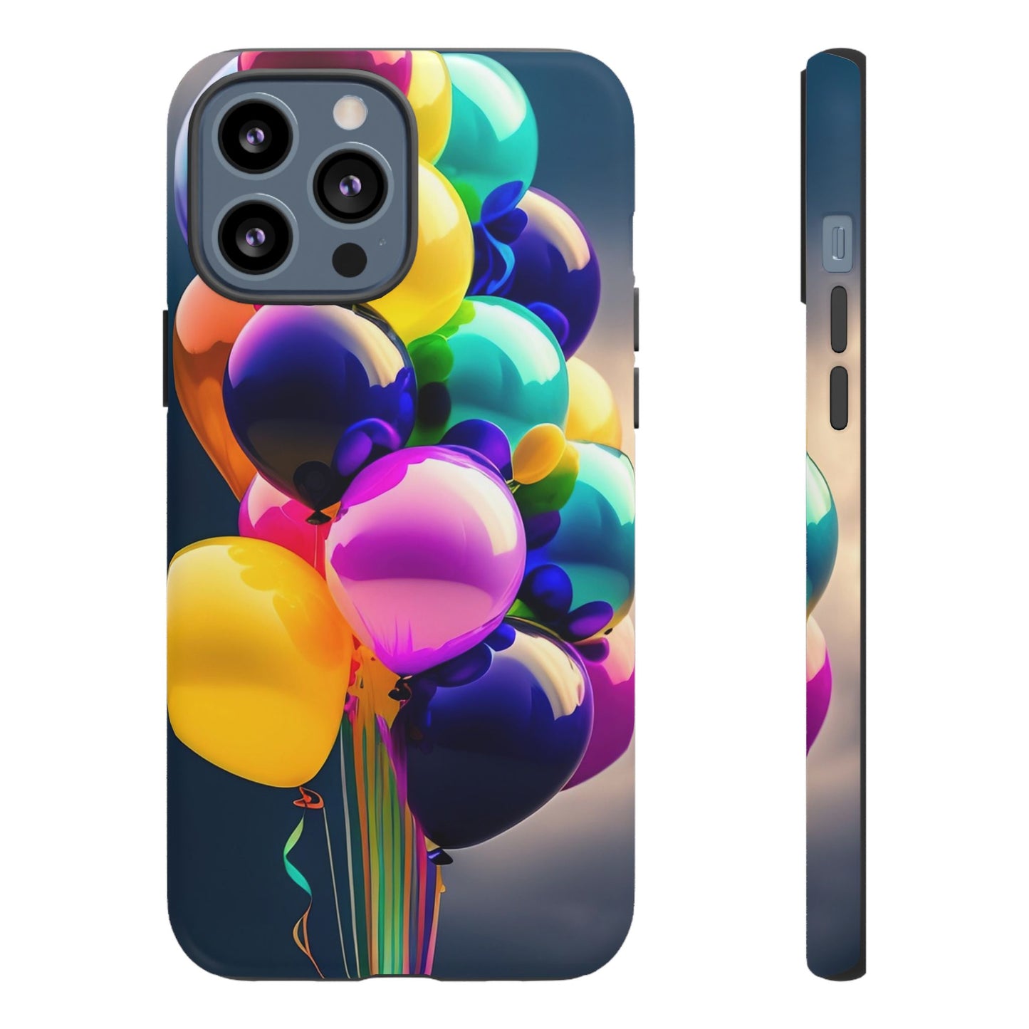 Colorful Balloon Tough Phone Case — Vibrant Party Balloons Protective Cover