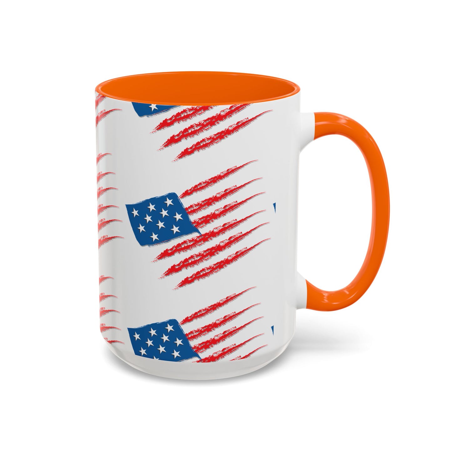 Patriotic Accent Coffee Mug | USA Flag Design