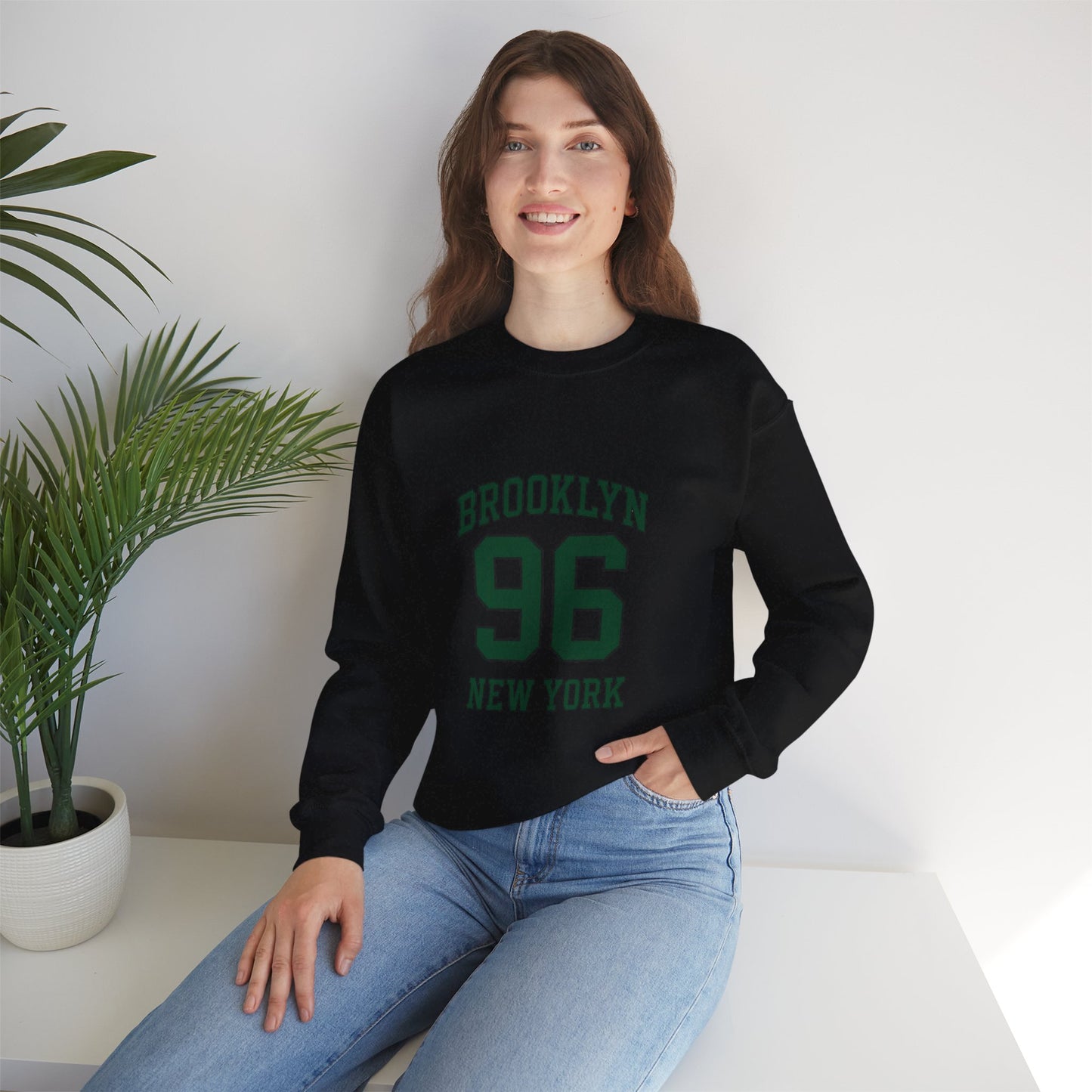 Crewneck Sweatshirt - Brooklyn 96 New York Vintage Athletic Pullover