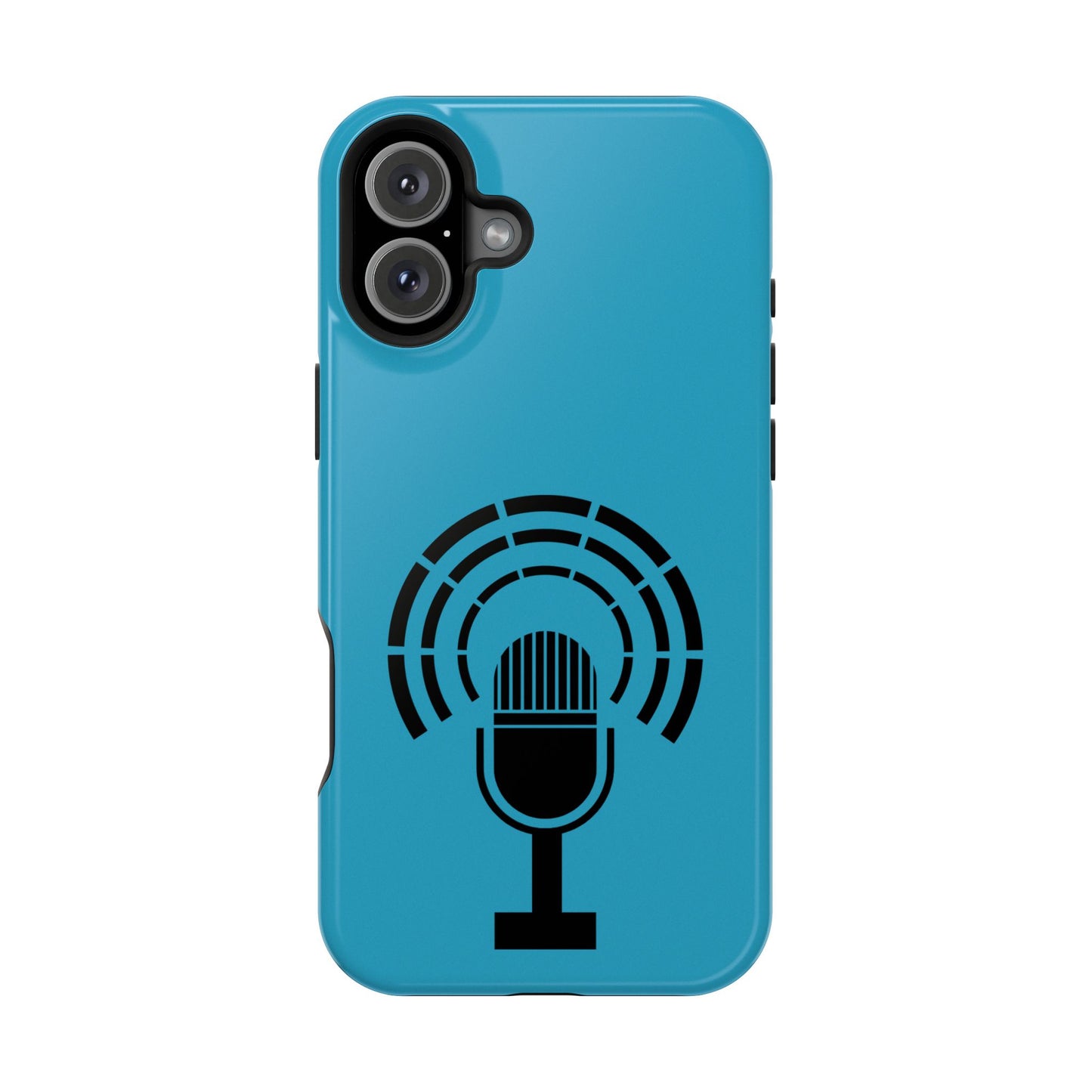 Phone Case — Retro Microphone Podcast Design, Magnetic Impact-Resistant
