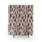 Autumn Leaves Shower Curtain — Boho Brown Leaf Pattern Bathroom Decor