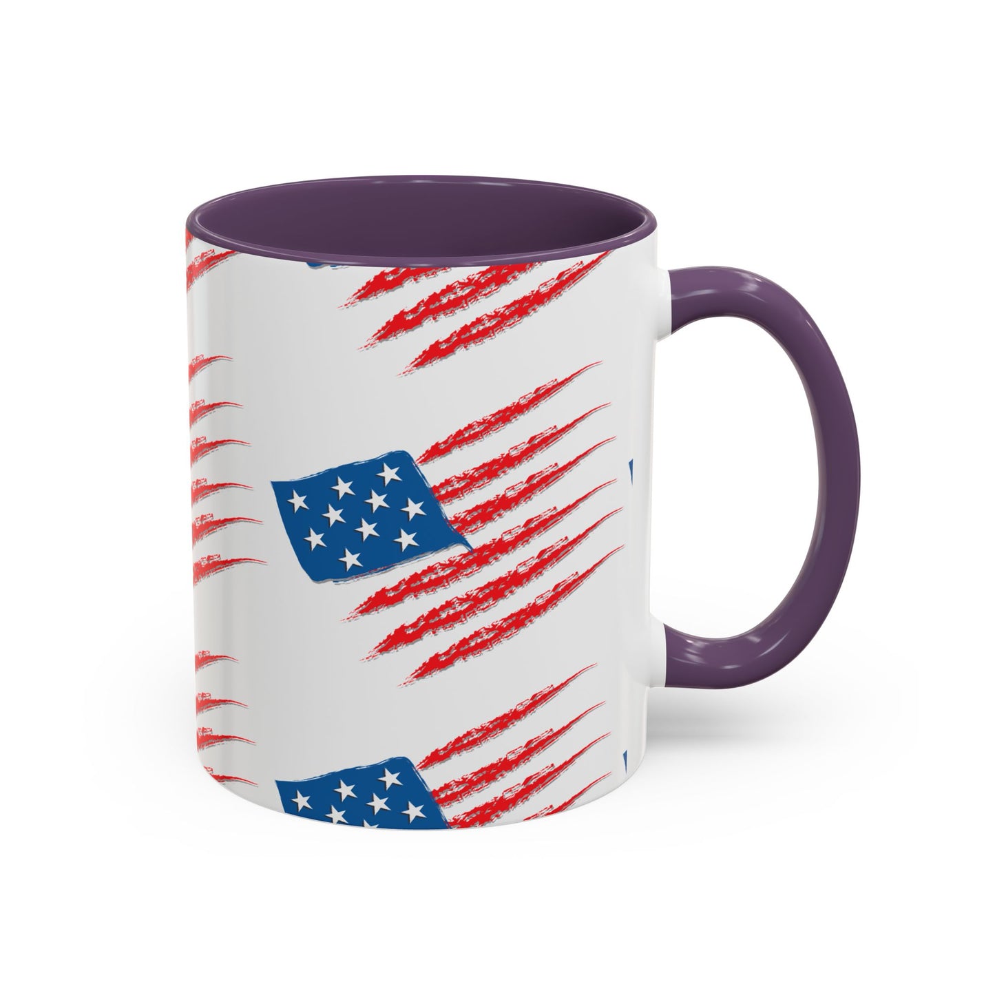 Patriotic Accent Coffee Mug | USA Flag Design