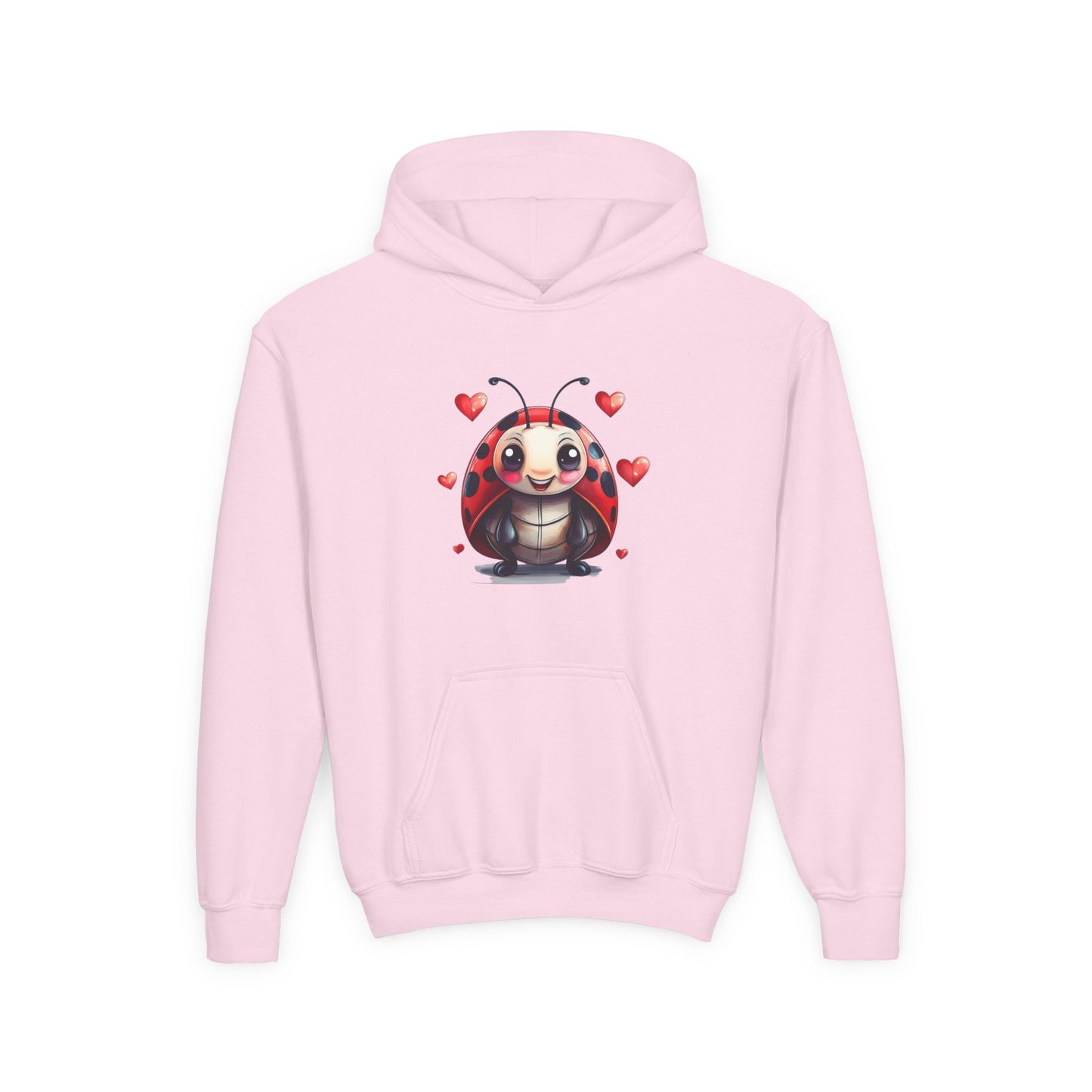 Cute Ladybug with Hearts Hoodie | Kids Valentine Sweatshirt
