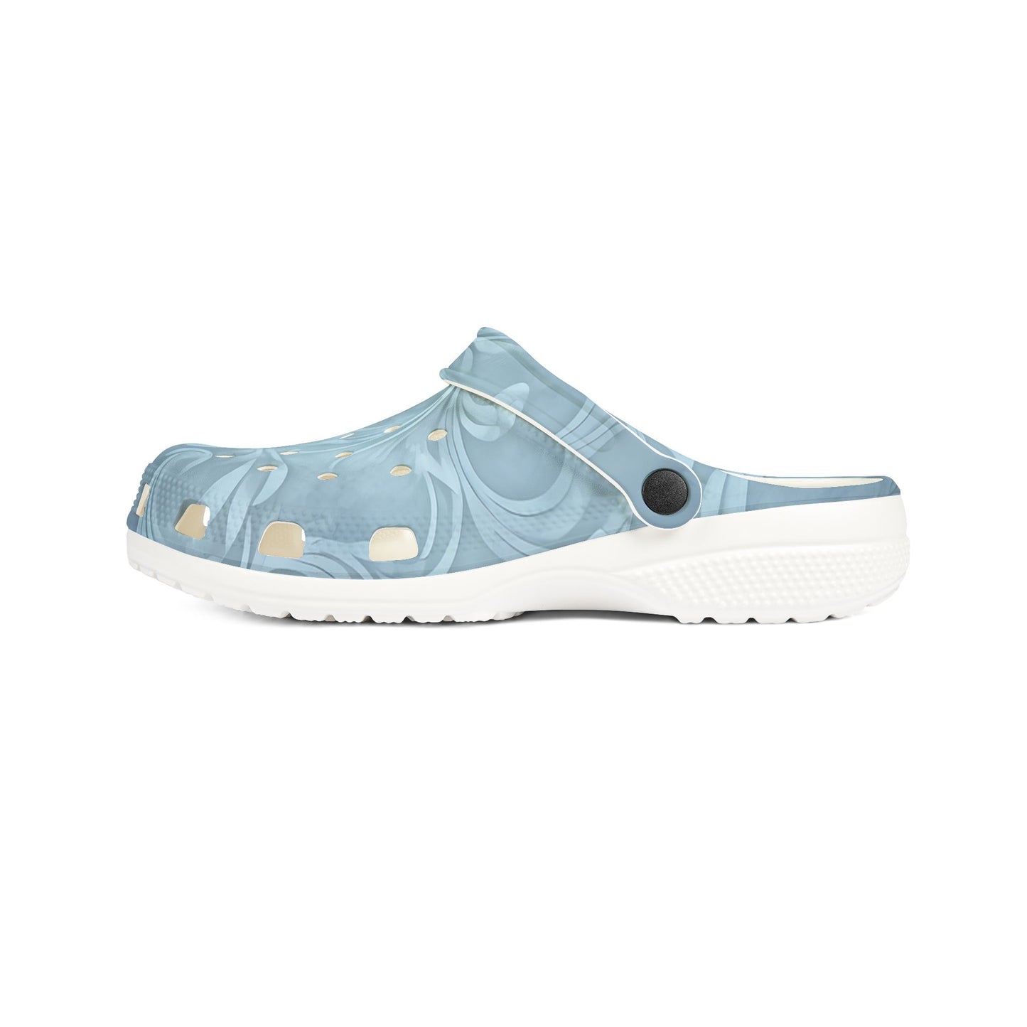 Blue Swirl EVA Foam Clogs — Comfortable Water-Friendly Slip-On Shoes