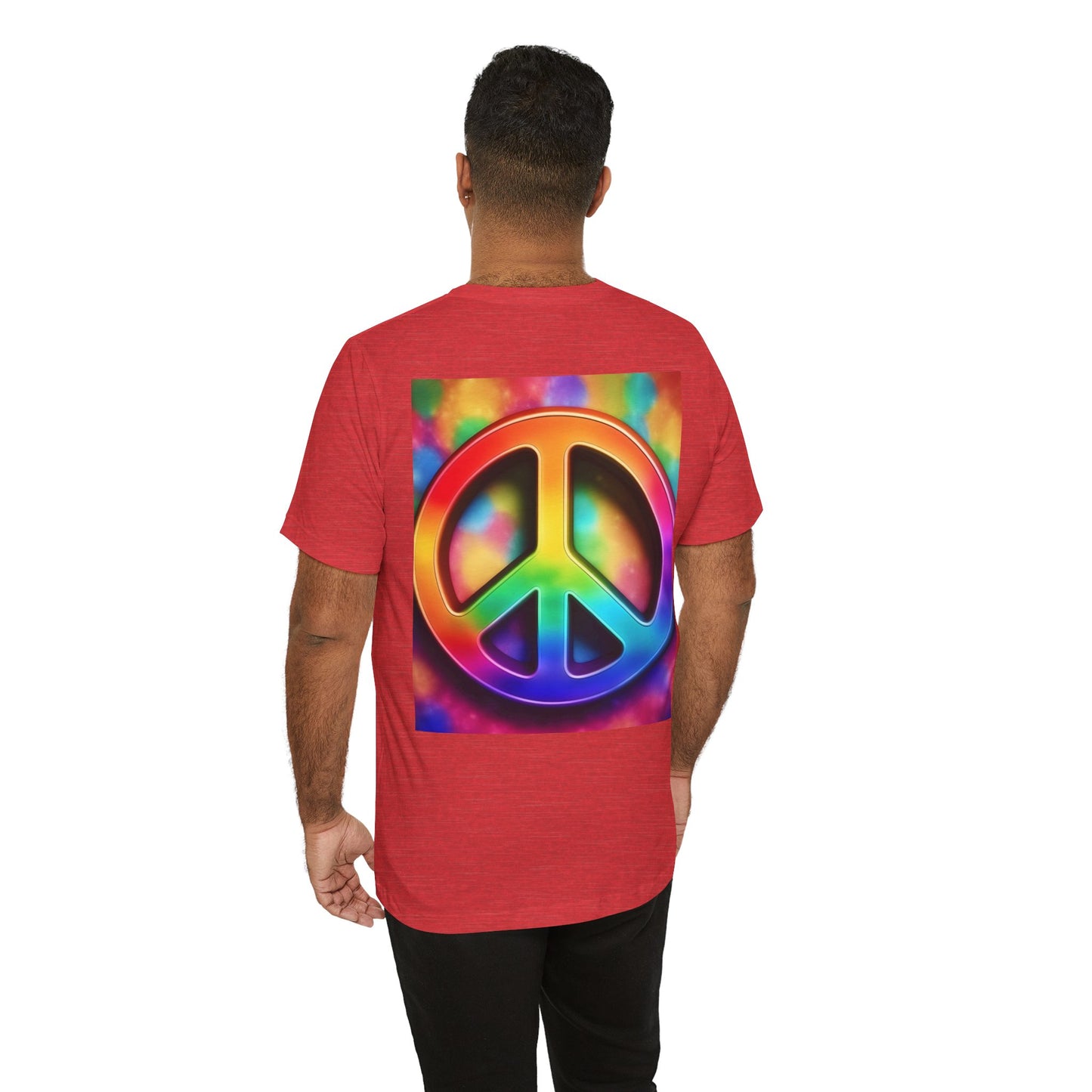 Peace Sign Tie-Dye Tee — Rainbow Hippie Peace Symbol T-Shirt