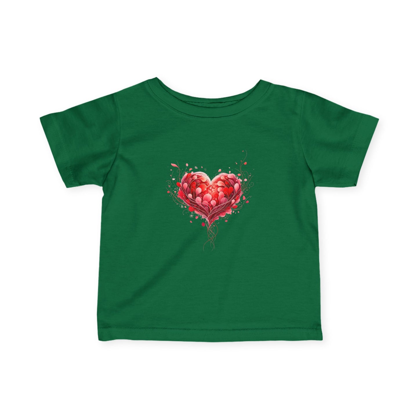 Infant Tee with Watercolor Heart – Baby Valentine Shirt