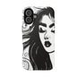 Artistic Black & White Portrait Phone Case — Magnetic Impact-Resistant