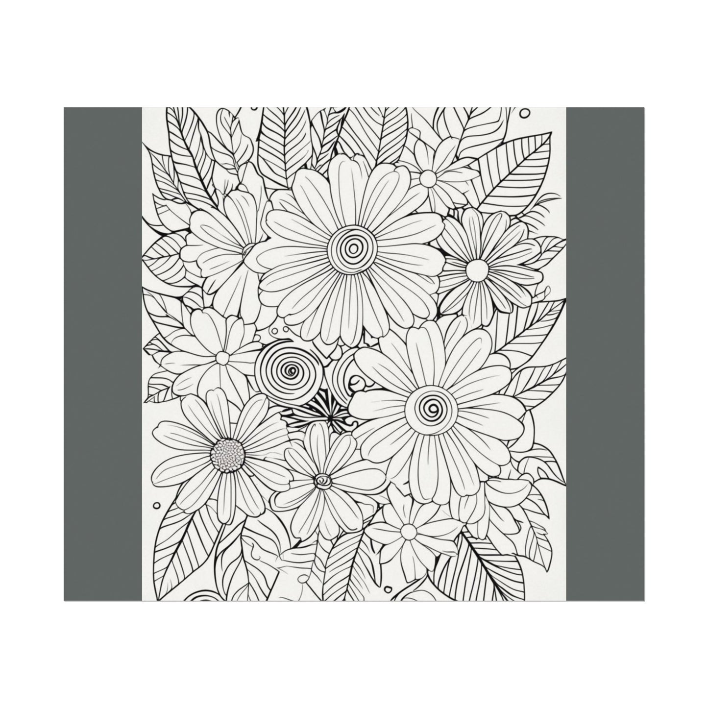 COLOR IT YOURSELF  Line Art Poster — Textured Matte Print