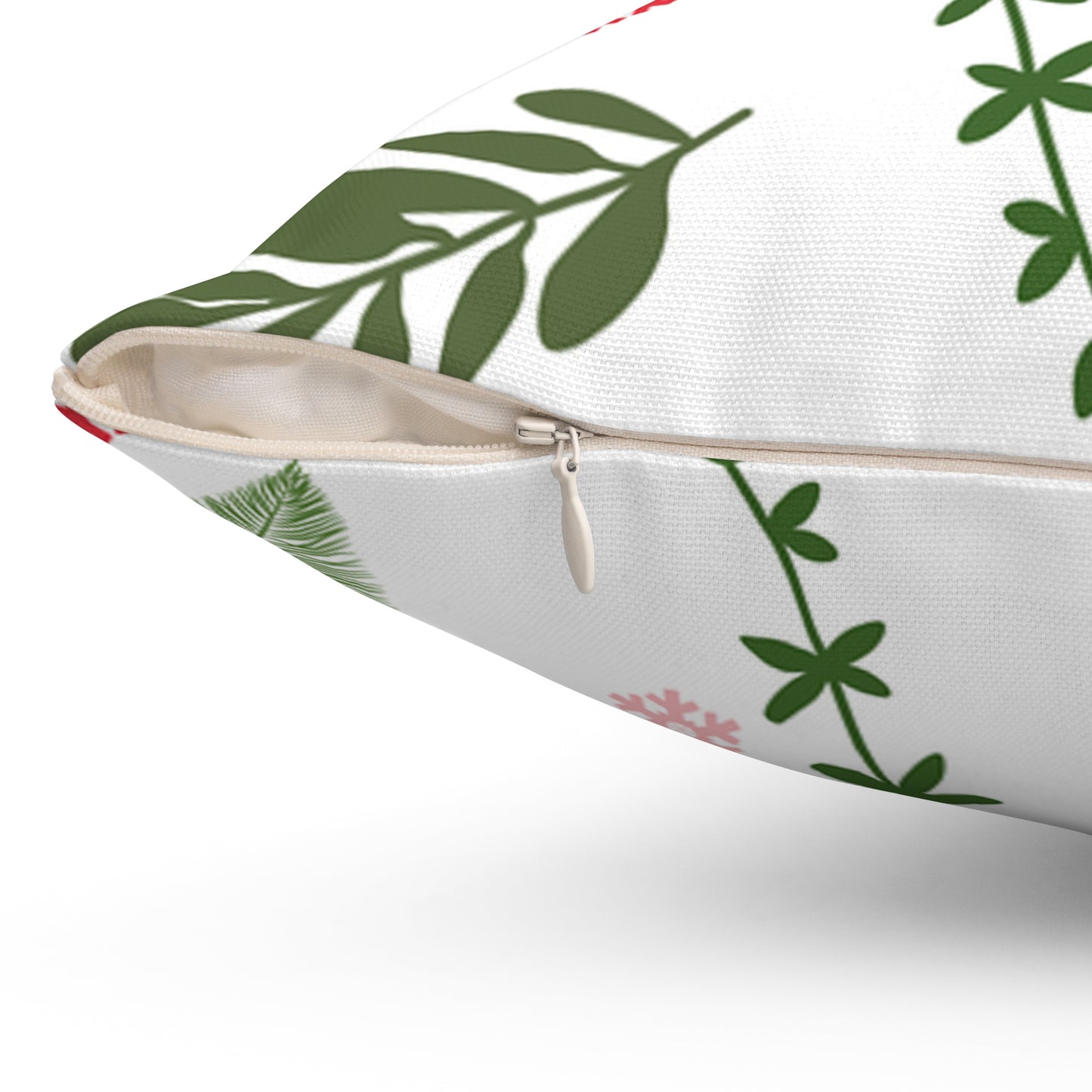 Botanical Floral Pillow, Cozy Home Decor, Green Leaf Cushion, Nature Inspired Gift, Spring Decor, Bedroom Accent