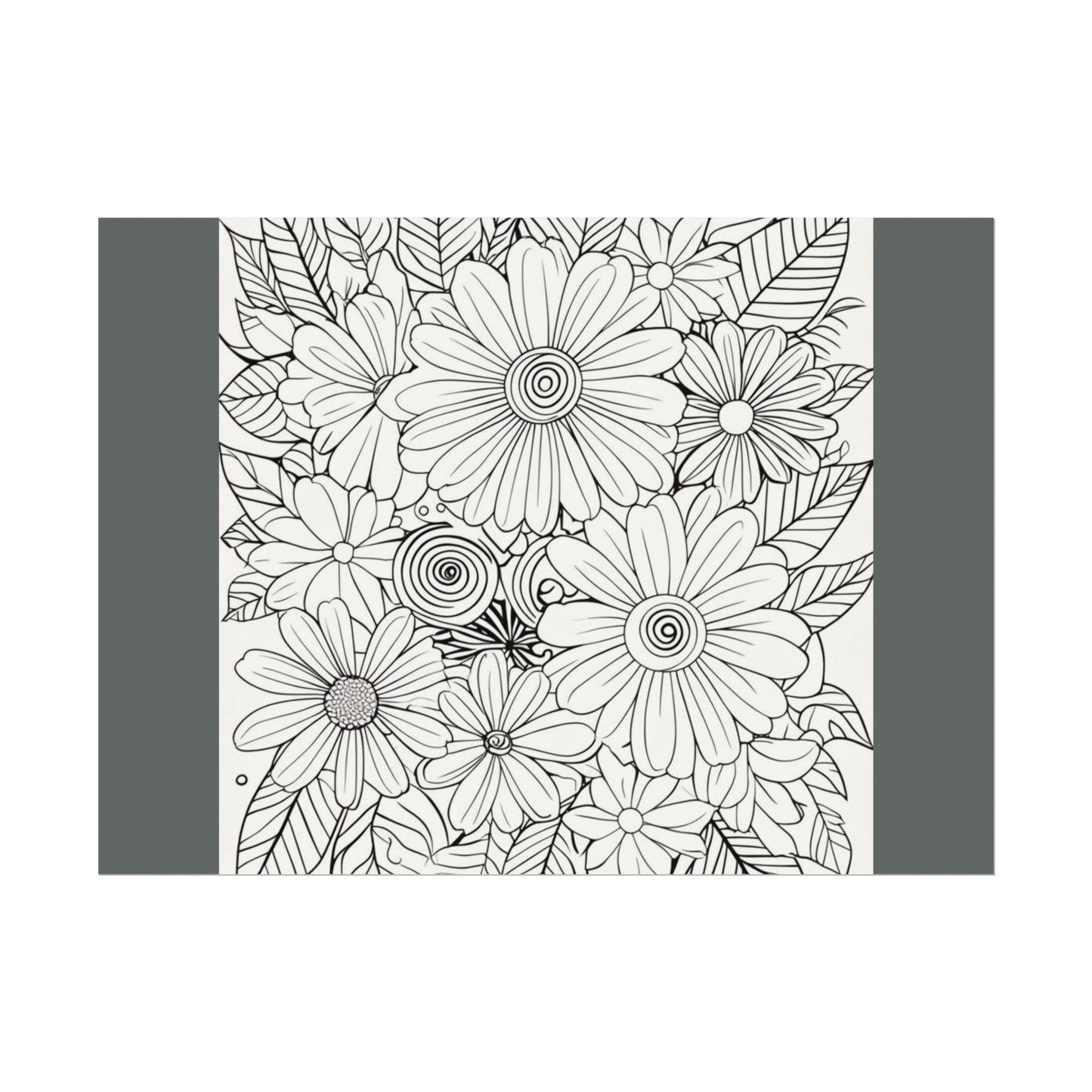 COLOR IT YOURSELF  Line Art Poster — Textured Matte Print