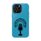 Phone Case — Retro Microphone Podcast Design, Magnetic Impact-Resistant
