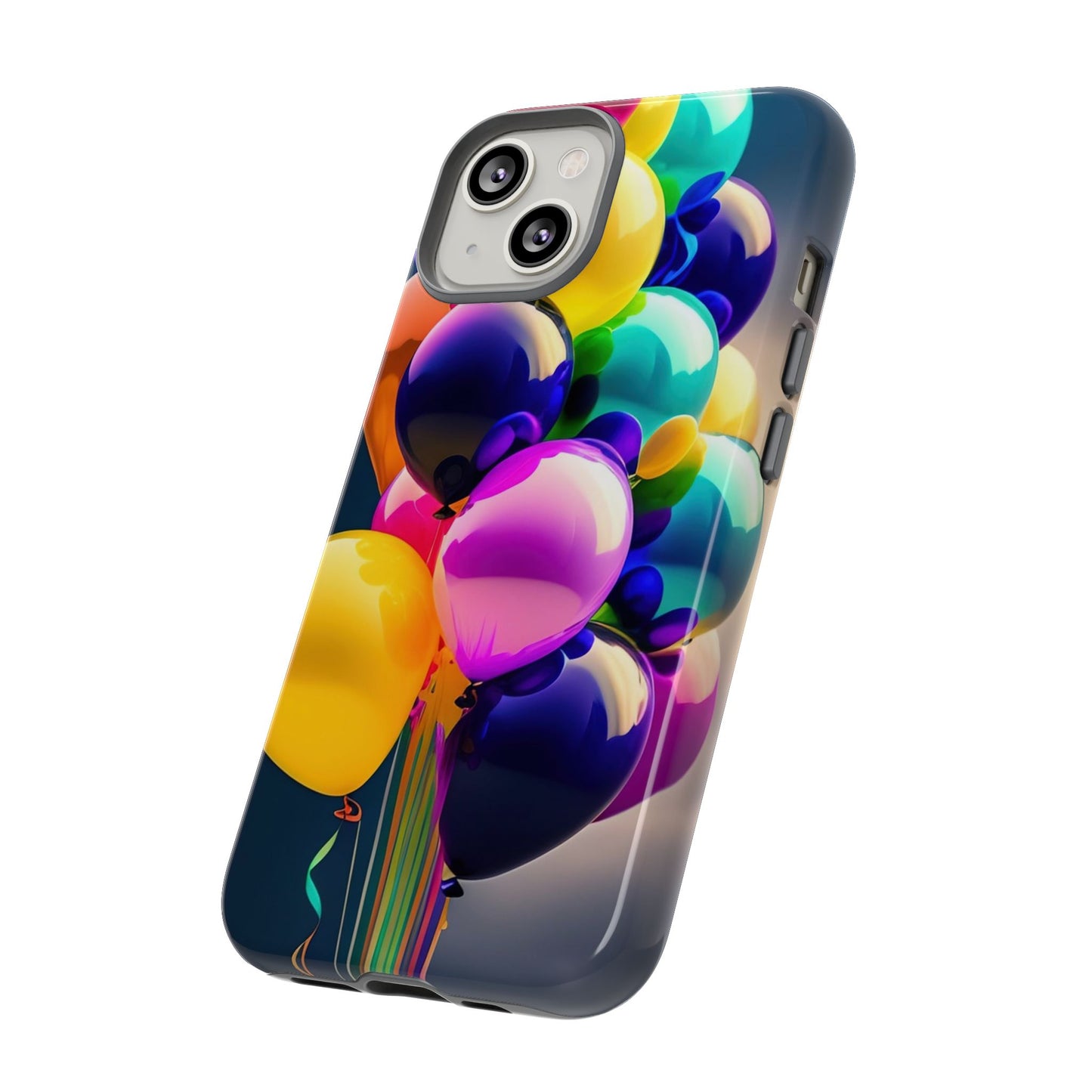 Colorful Balloon Tough Phone Case — Vibrant Party Balloons Protective Cover