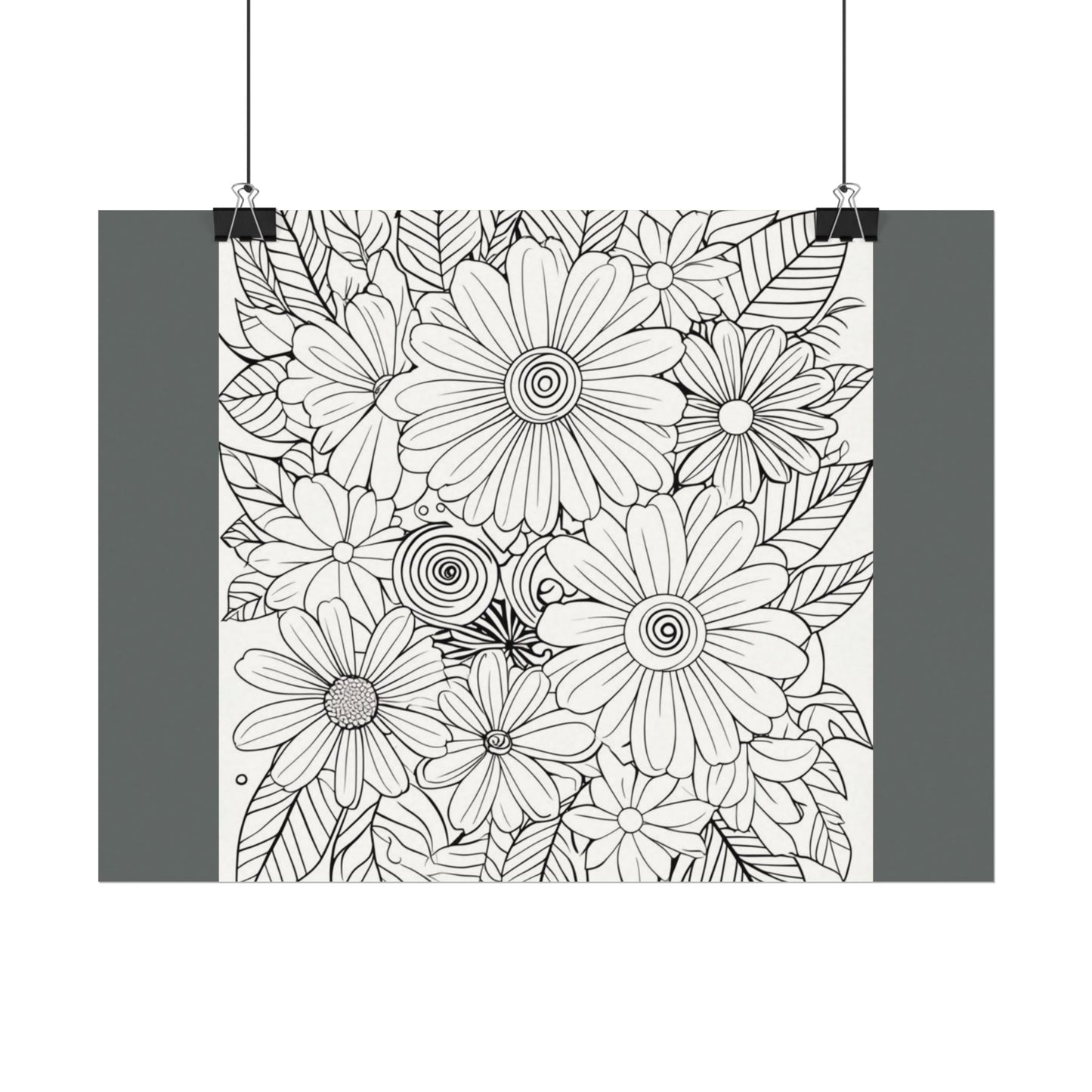 COLOR IT YOURSELF  Line Art Poster — Textured Matte Print