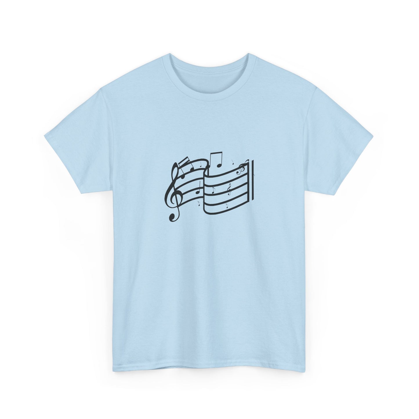Music Notes T‑Shirt — Minimalist Sheet Music Tee for Musicians & Music Lovers