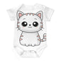 Kitty Faux Cotton Short Sleeve Baby Romper