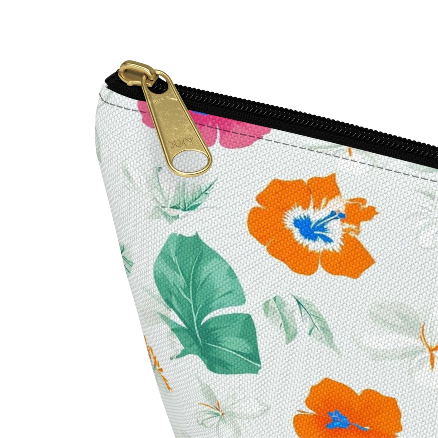 Floral Tropical Accessory Pouch — T‑Bottom Cosmetic Bag