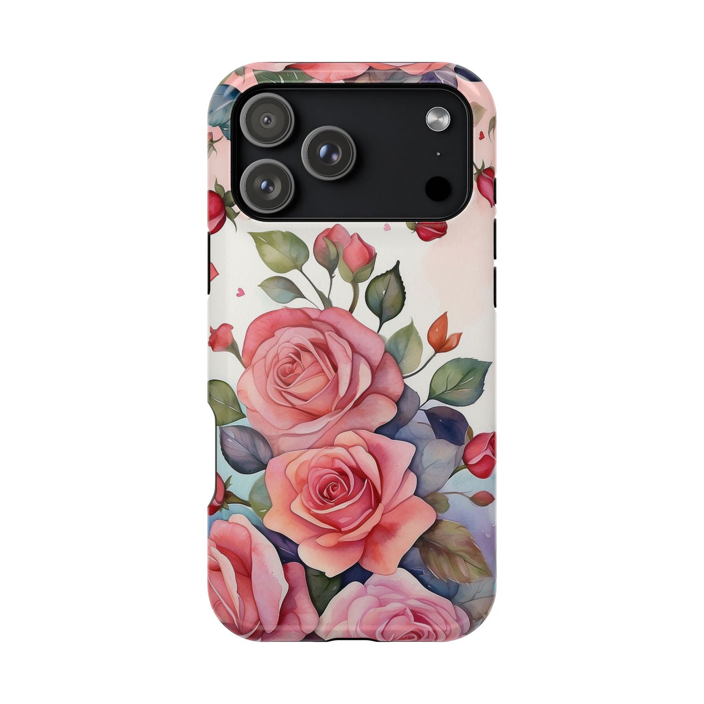 Floral Rose Magnetic Phone Case — Impact-Resistant Protective Cover