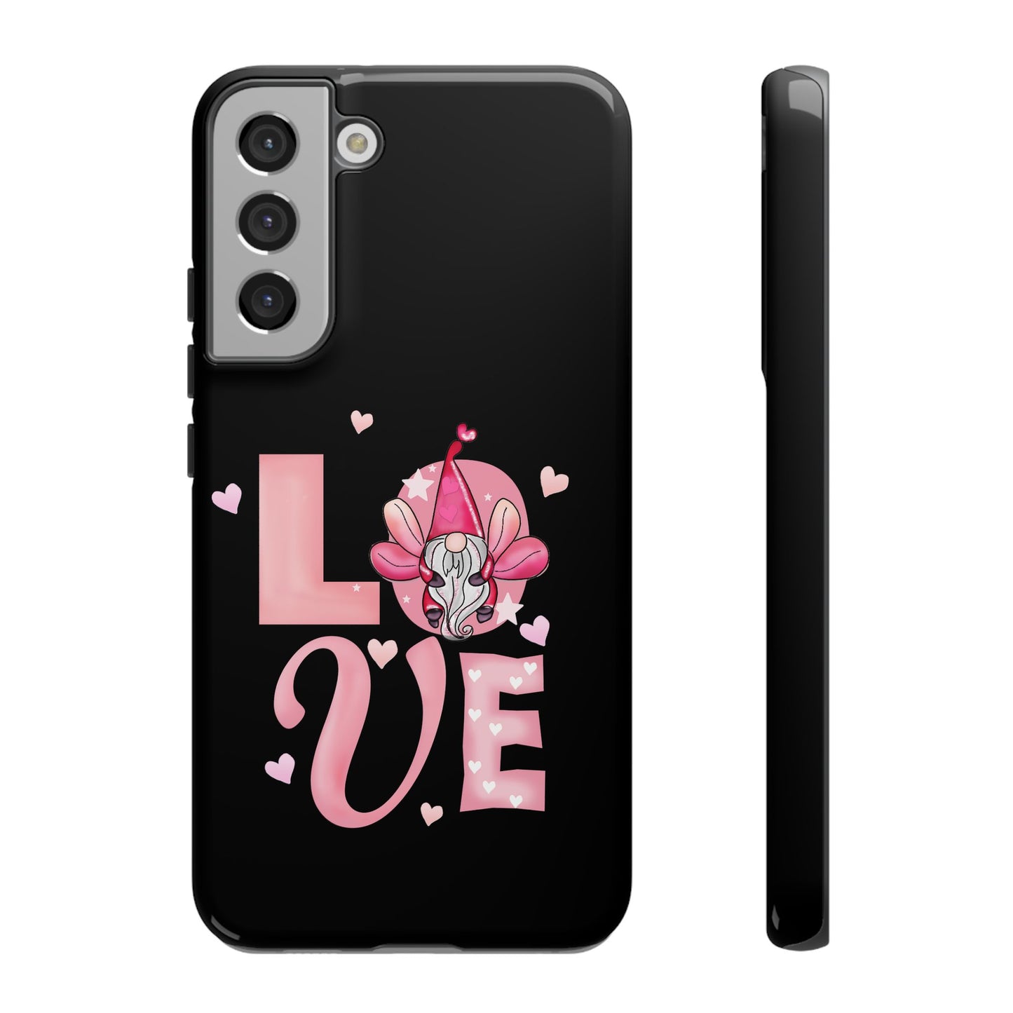 Love Gnome Phone Case — Cute Pink Heart Valentines Protective Case