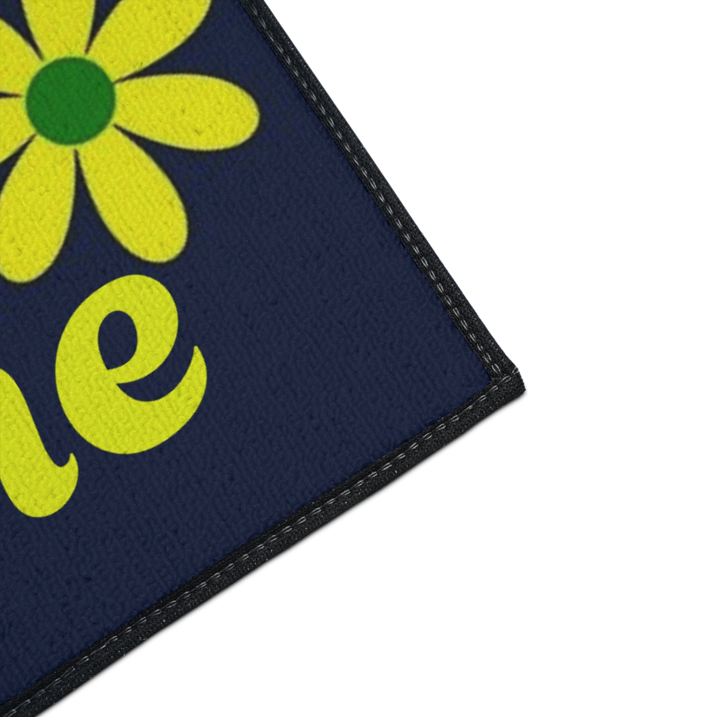 Welcome Floral Heavy-Duty Floor Mat — Colorful Spring Flowers Door Mat