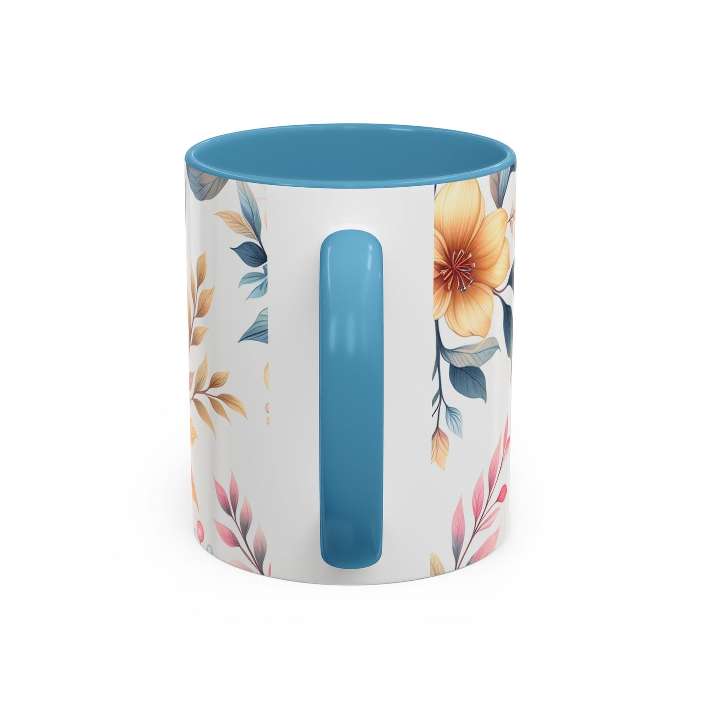 Floral Accent Coffee Mug - Perfect Gift for Tea Lovers, Home Decor, Kitchen Accessories, Mother's Day, Coffee Enthusiasts