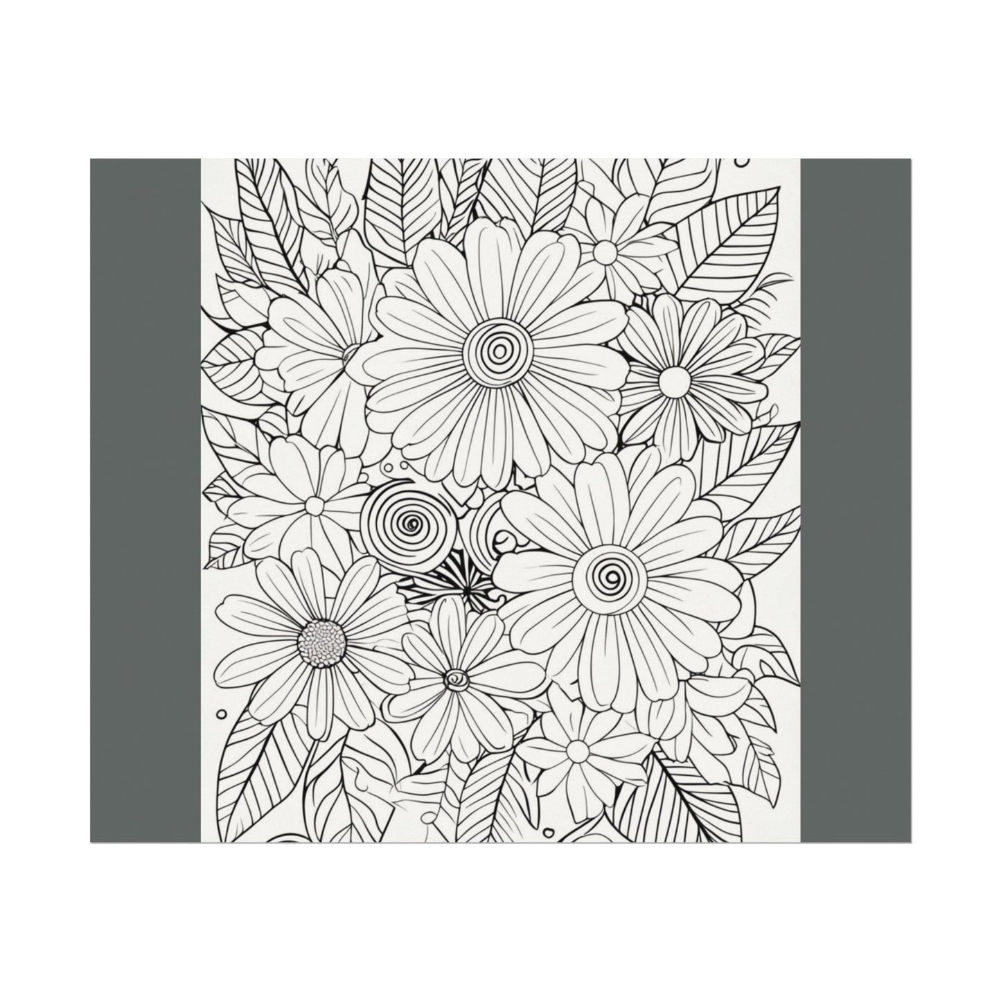 COLOR IT YOURSELF  Line Art Poster — Textured Matte Print