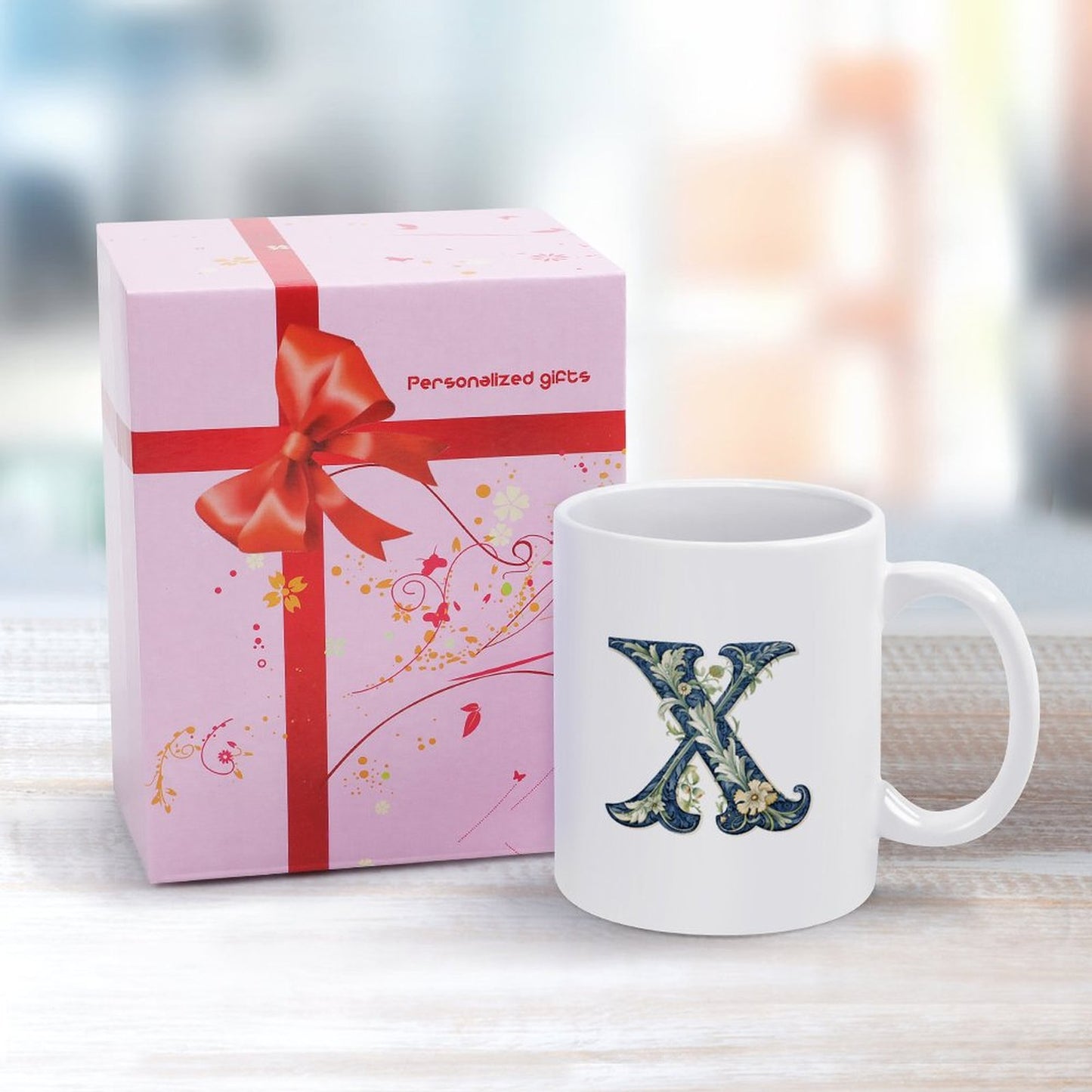 11oz White Mug Printing - Letter X