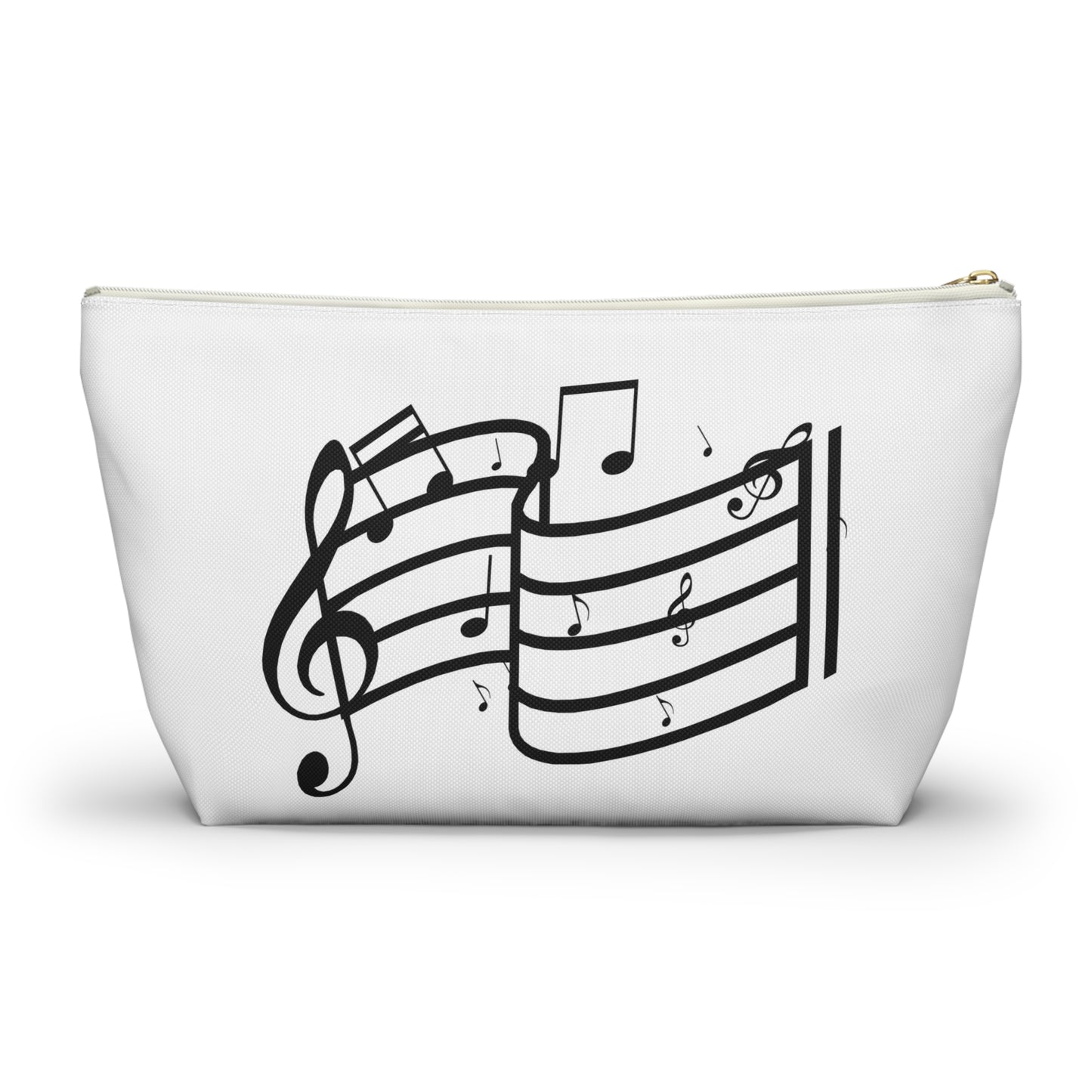 Music Notes Accessory Pouch — T-Bottom Makeup & Gadget Organizer