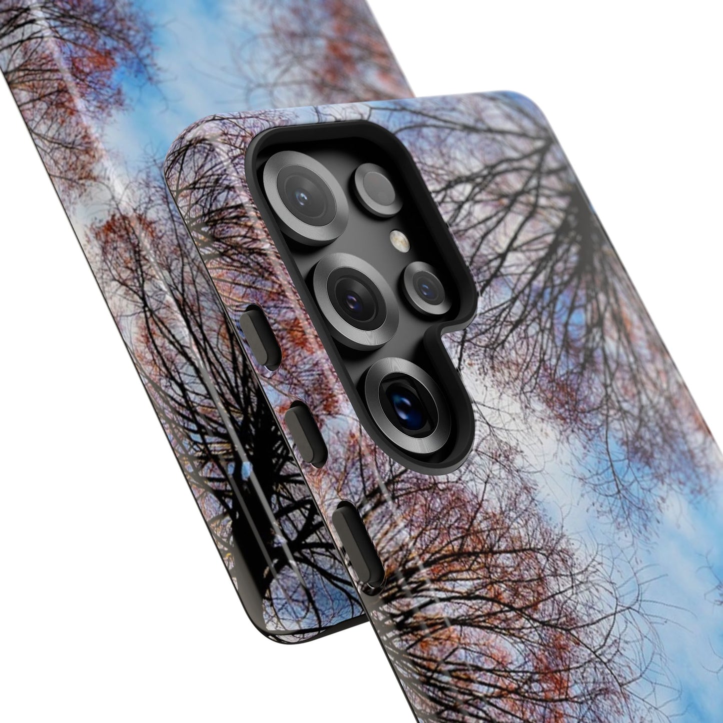 Skyward Trees Phone Case — Nature Forest Canopy Protective Tough Case