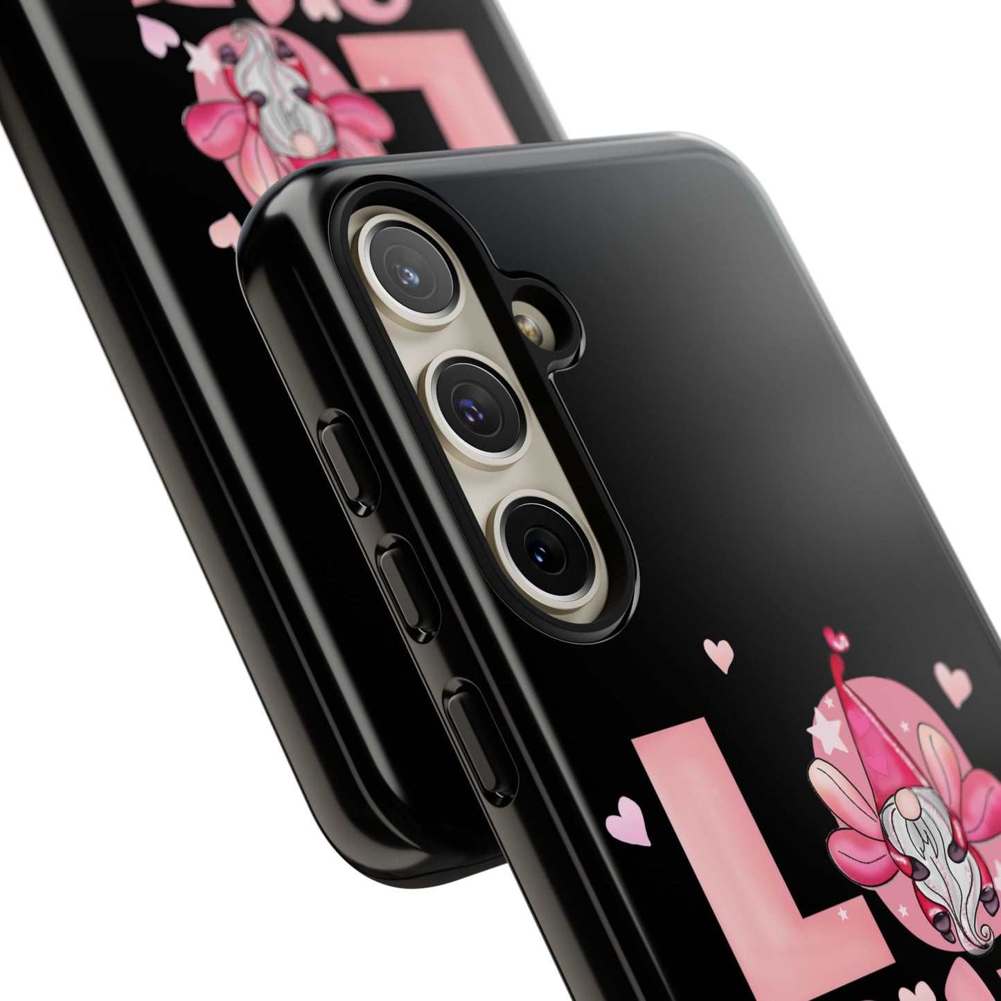 Love Gnome Phone Case — Cute Pink Heart Valentines Protective Case