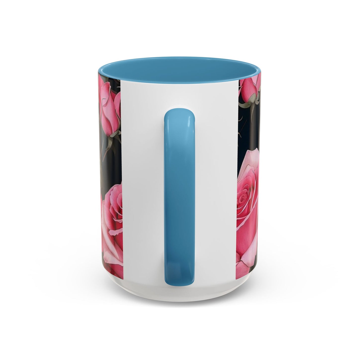 Floral Accent Coffee Mug, Gift for Her, Cute Floral Mug, Spring Decor, Coffee Lover Gift