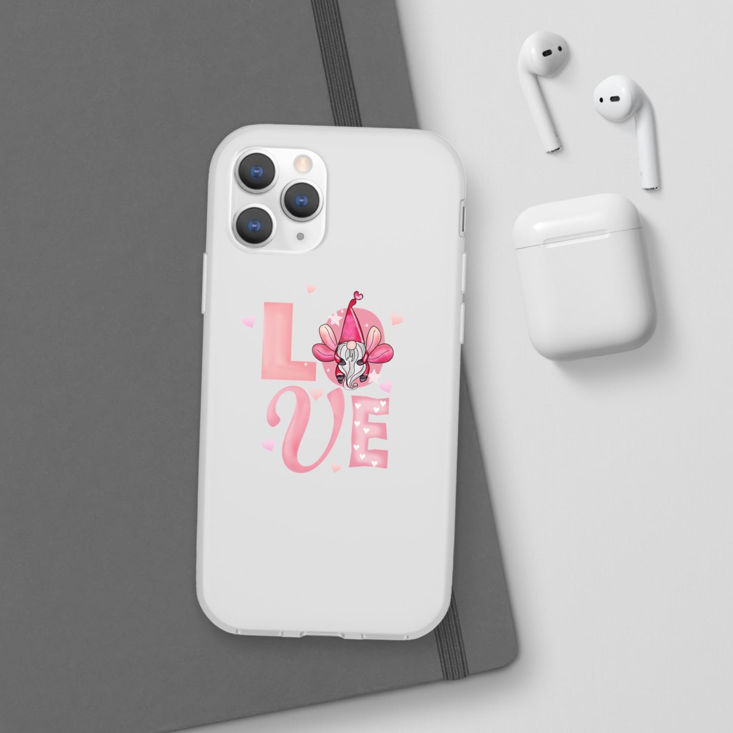 Love Gnome Phone Case — Cute Pink Valentine Flexi Case