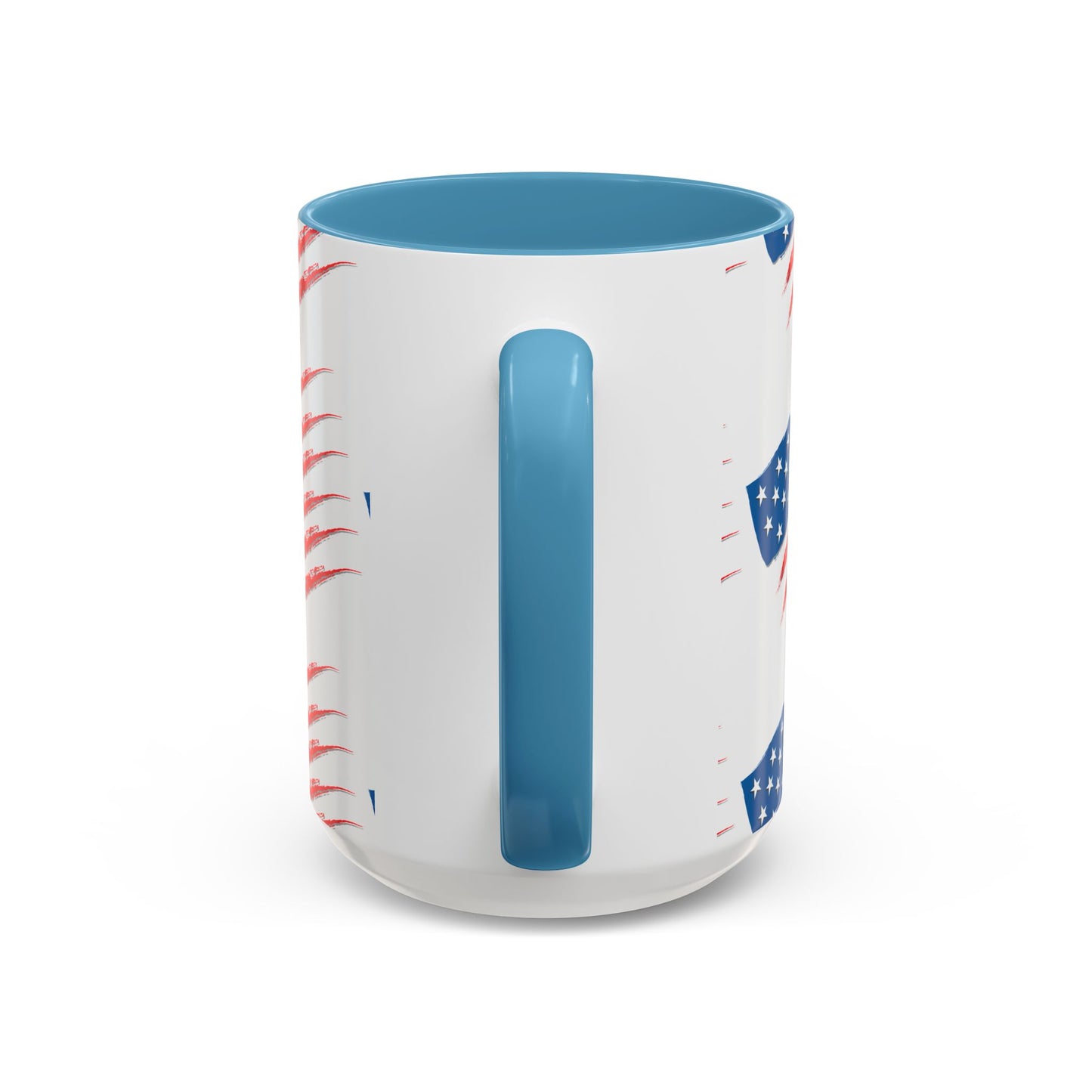 Patriotic Accent Coffee Mug | USA Flag Design