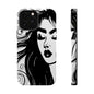 Artistic Black & White Portrait Phone Case — Magnetic Impact-Resistant