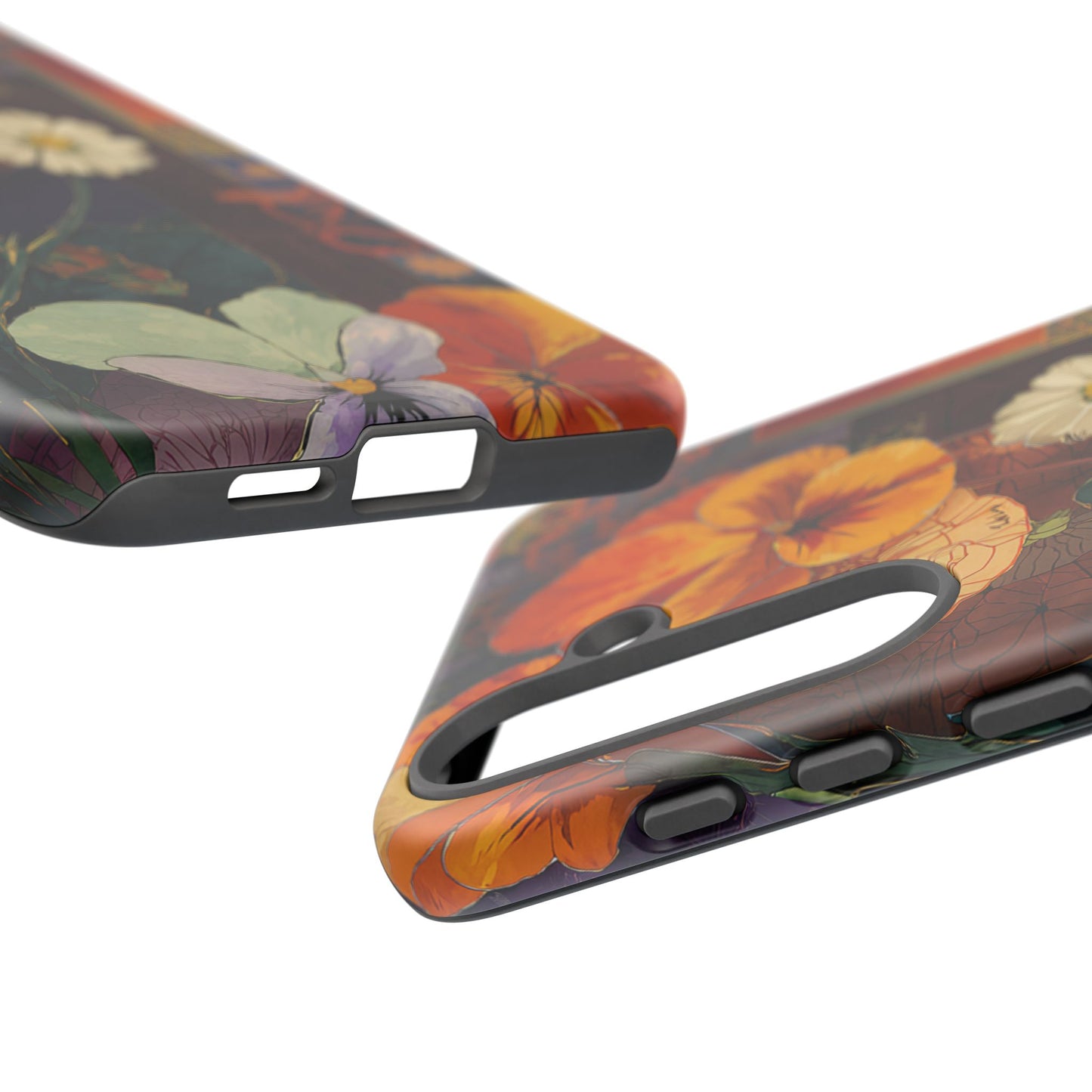 Floral Pansy Tough Phone Case — Vintage Botanical Protection