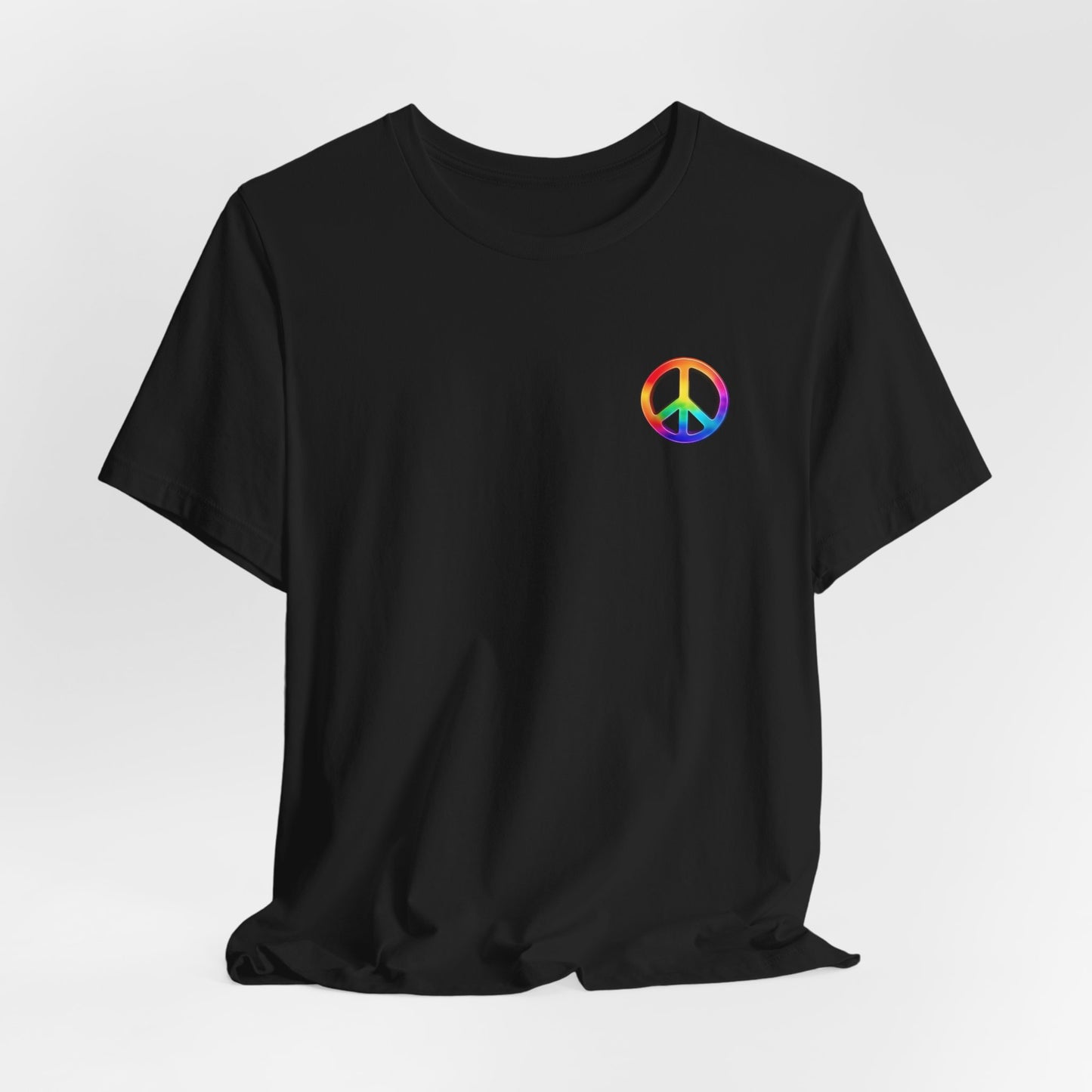 Peace Sign Tie-Dye Tee — Rainbow Hippie Peace Symbol T-Shirt