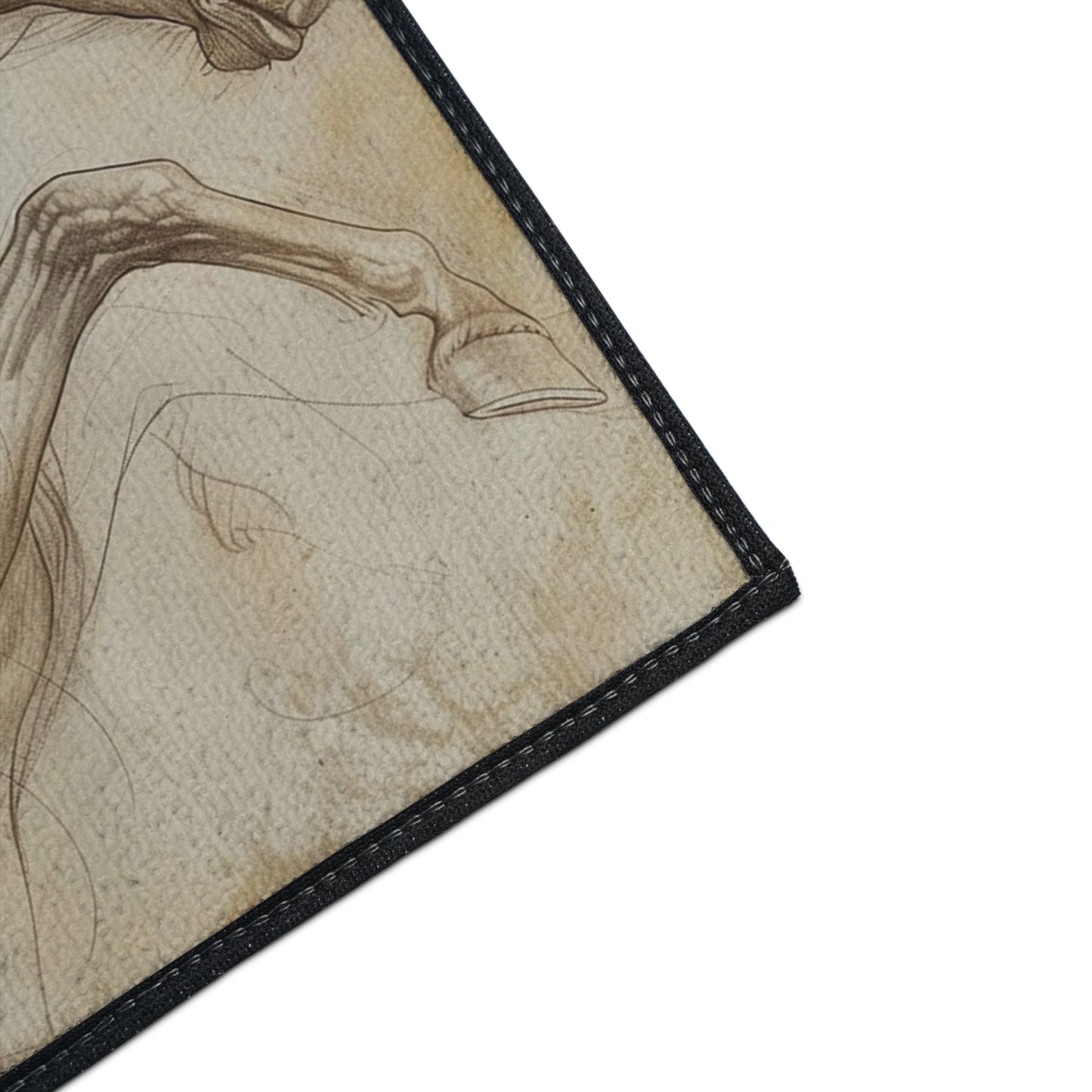 Galloping Horses Heavy Duty Floor Mat — Rustic Equestrian Rug for Entryway, Stable, Garage