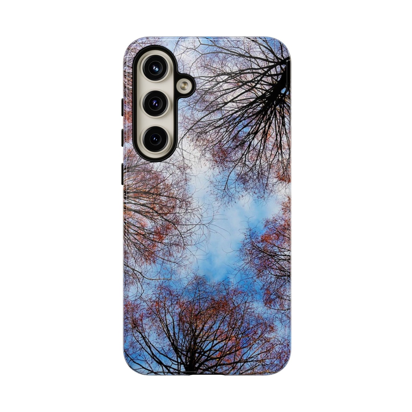 Skyward Trees Phone Case — Nature Forest Canopy Protective Tough Case