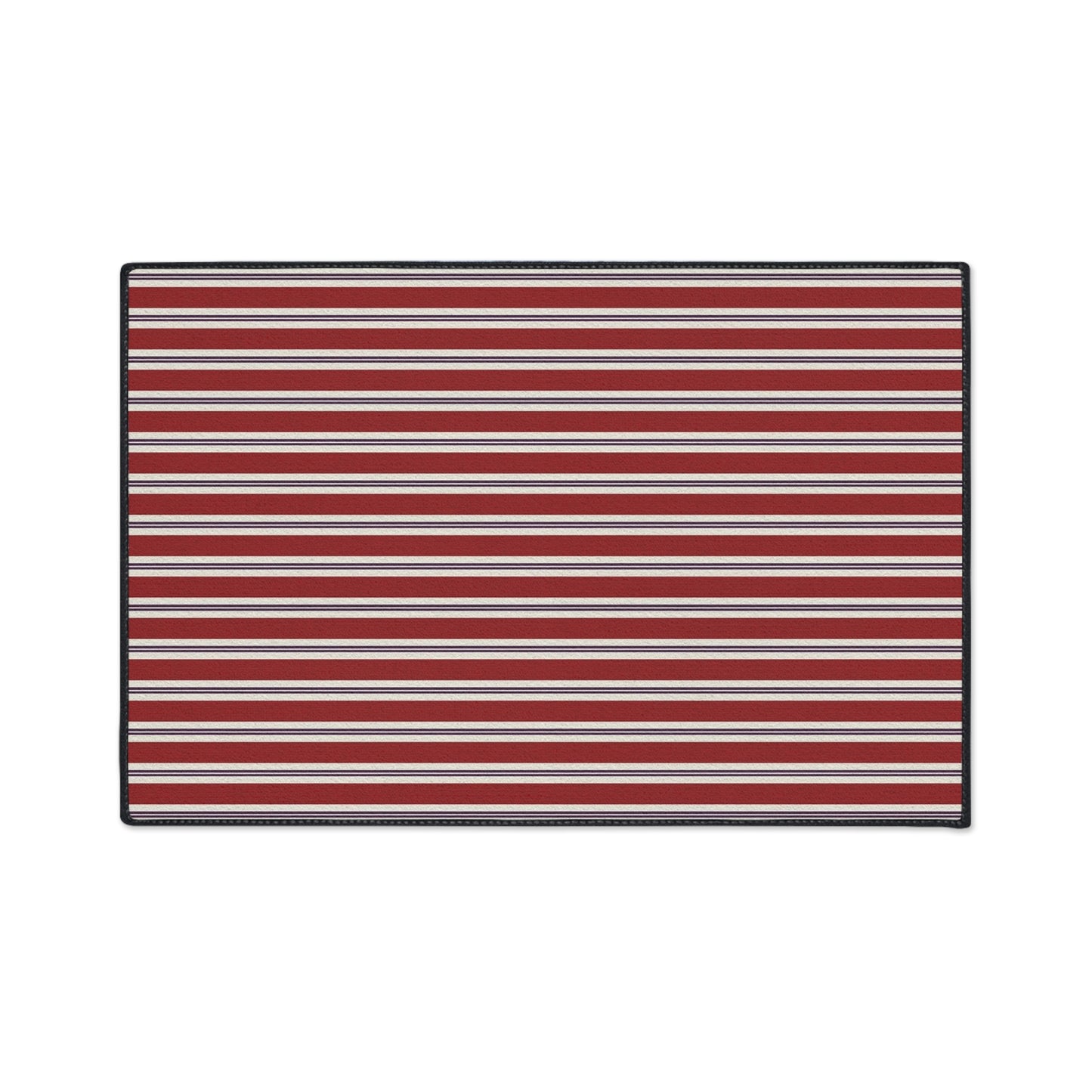 Striped Heavy Duty Floor Mat - Red & White Outdoor/Entry Rug