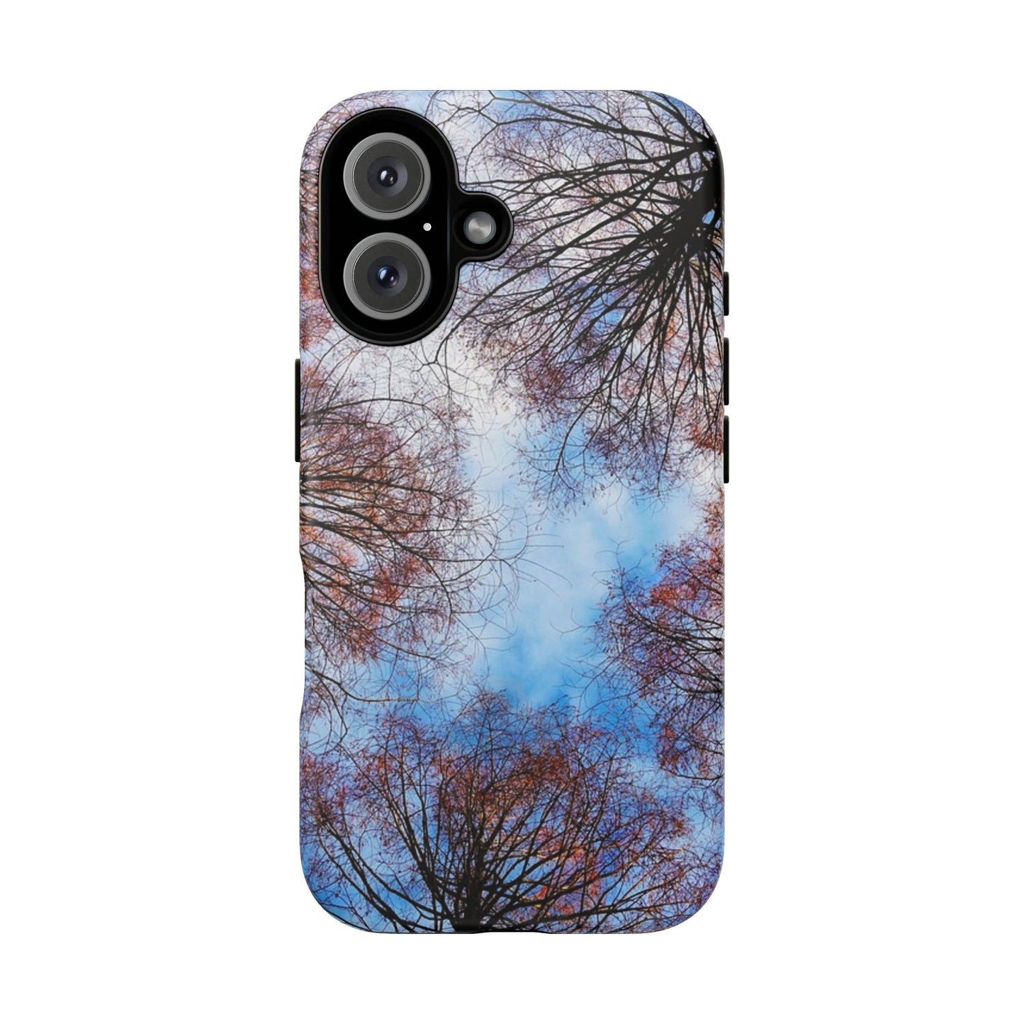 Skyward Trees Phone Case — Nature Forest Canopy Protective Tough Case