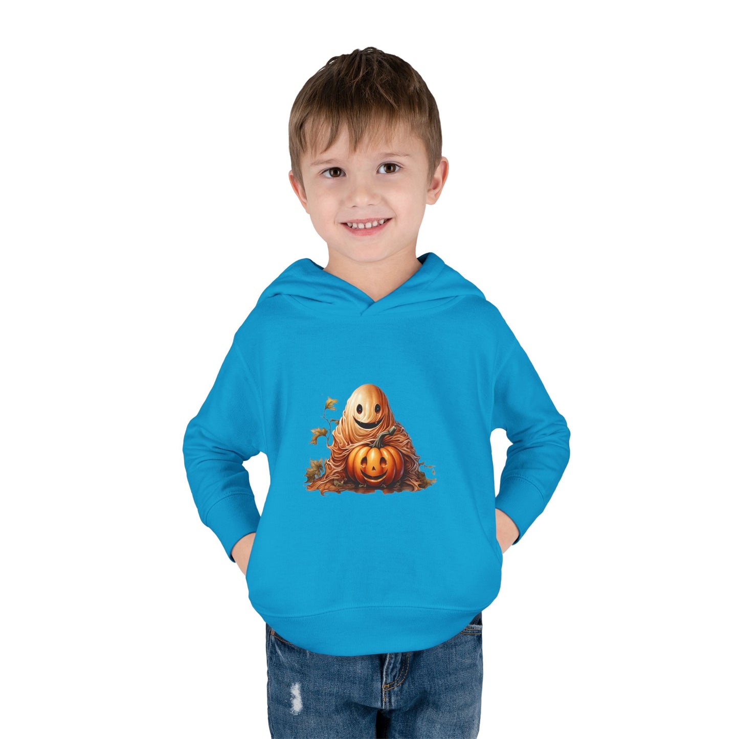 Halloween Toddler Hoodie, Cozy Pullover for Kids, Cute Fleece Sweatshirt, Perfect Fall Gift, Pumpkin Design