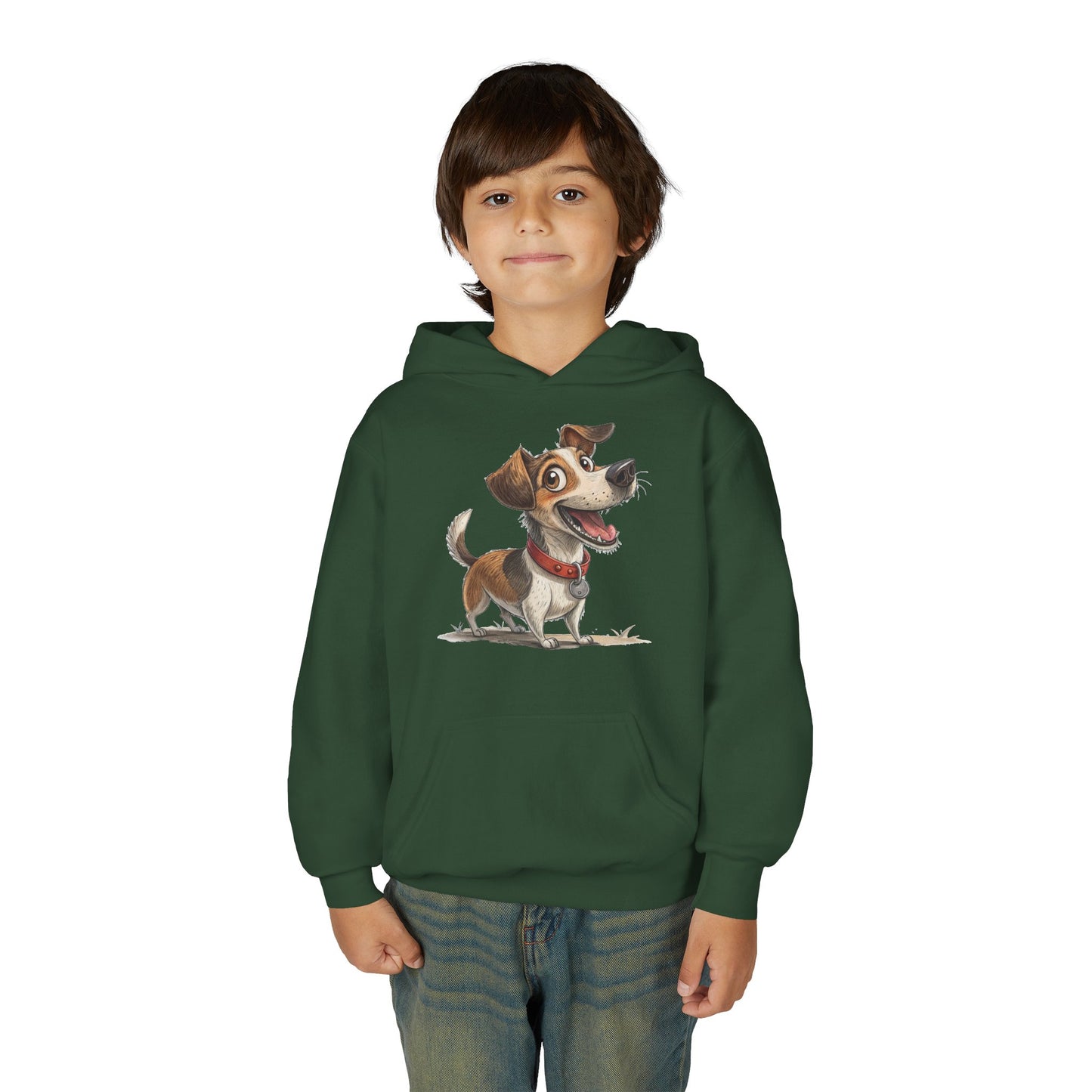 Kids Dog Hoodie – Cute Cartoon Jack Russell Puppy Sweatshirt (Custom Name Option)