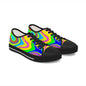 Low Top Sneakers — Vibrant Psychedelic Swirl Women's Canvas Shoes