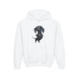 Youth Hoodie — Cute Black Dachshund Graphic