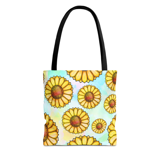 Sunny Floral Tote Bag, Eco-Friendly Shopping Bag, Beach Bag Summer Accessory