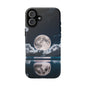 Moonlit Reflection Phone Case — Night Sky Moon & Clouds Tough Case