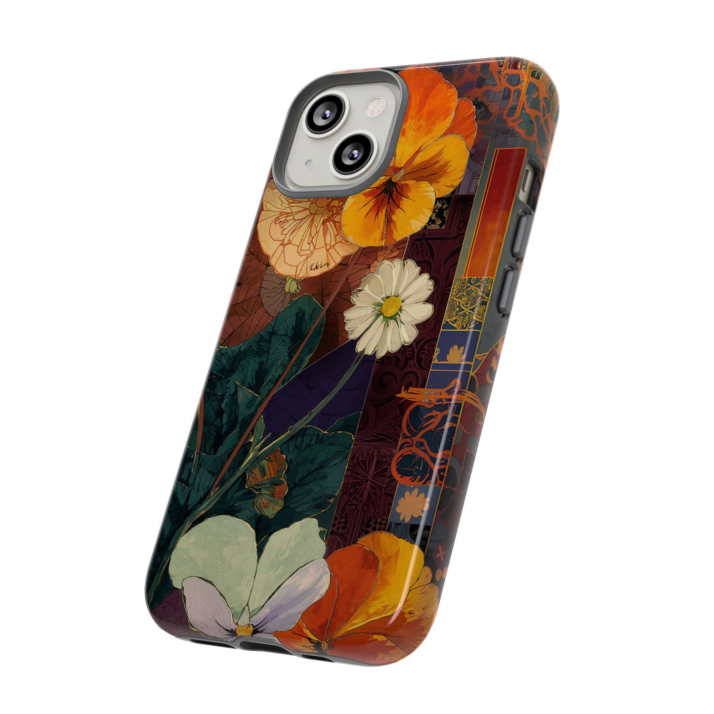 Floral Pansy Tough Phone Case — Vintage Botanical Protection