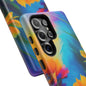 Floral Burst Tough Phone Case — Vibrant Watercolor Flowers Protective Cover